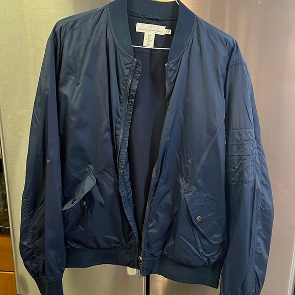 H&M Jackets & Coats Mens Navy Bomber Poshmark